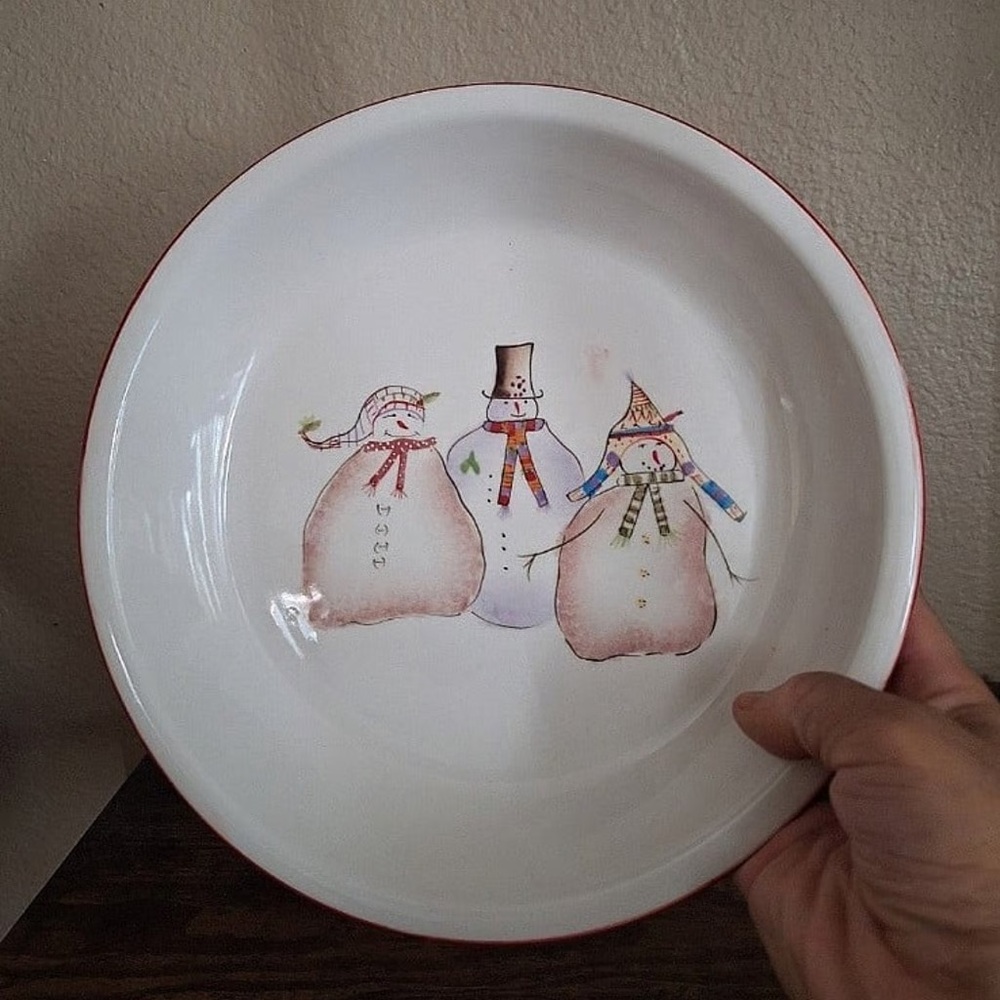 Sakura Snowmates Debbbie Taylor Kerman Pie Plate Bowl